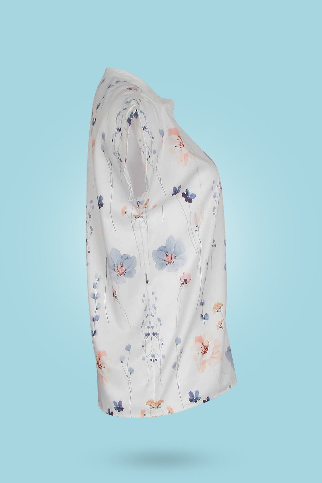 Stilla | Knap-Op Bluse Med Blomster