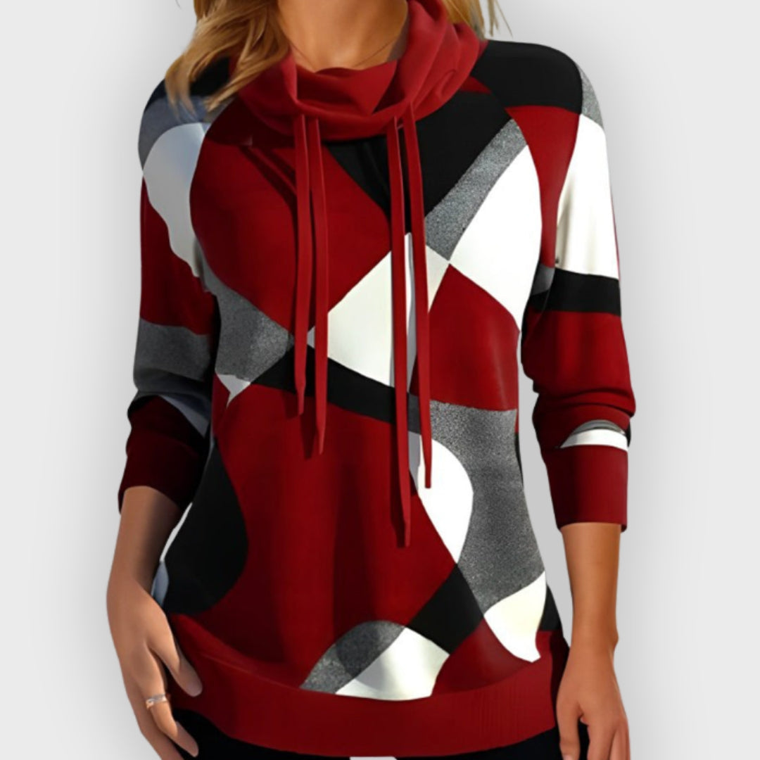 Stilla | Stilfuld Color Block Hættepullover