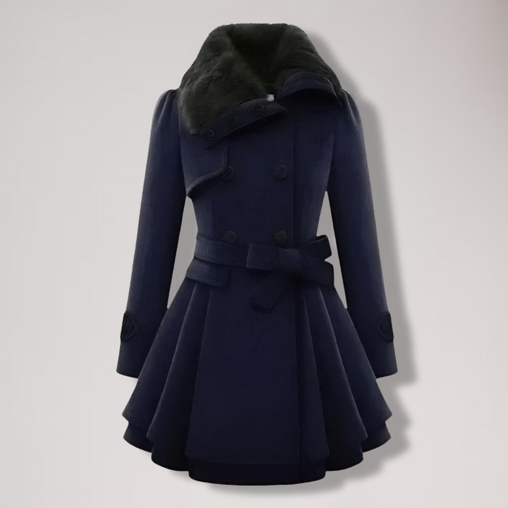 Stilla | Elegante Trenchcoat Med Vegansk Pels