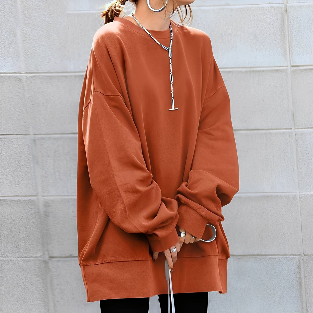 Stilla | Brede Damestriktrøje med Løse Skuldre