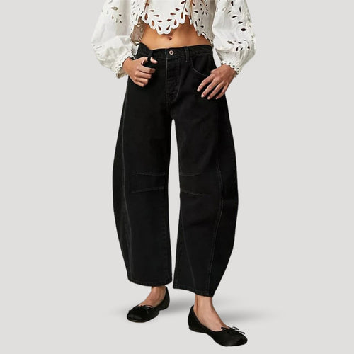 Stilla | Afslappet Pasform Cropped Denim Jeans