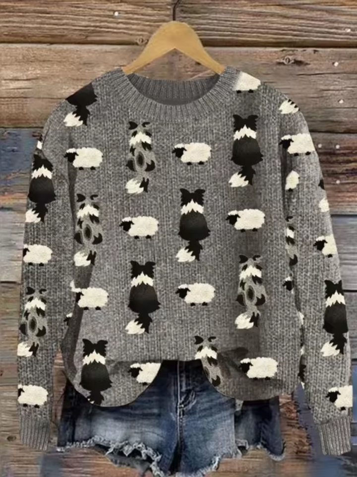 Stilla | Strikpullover Med Print
