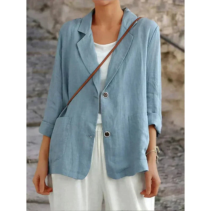 Stilla | Sofistikeret Stilfuld Hør Blazer