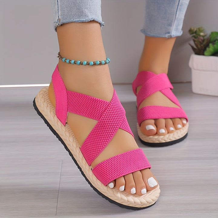 Stilla | Flade Sandaler Med Åbne Tæer Og Elastisk Rem
