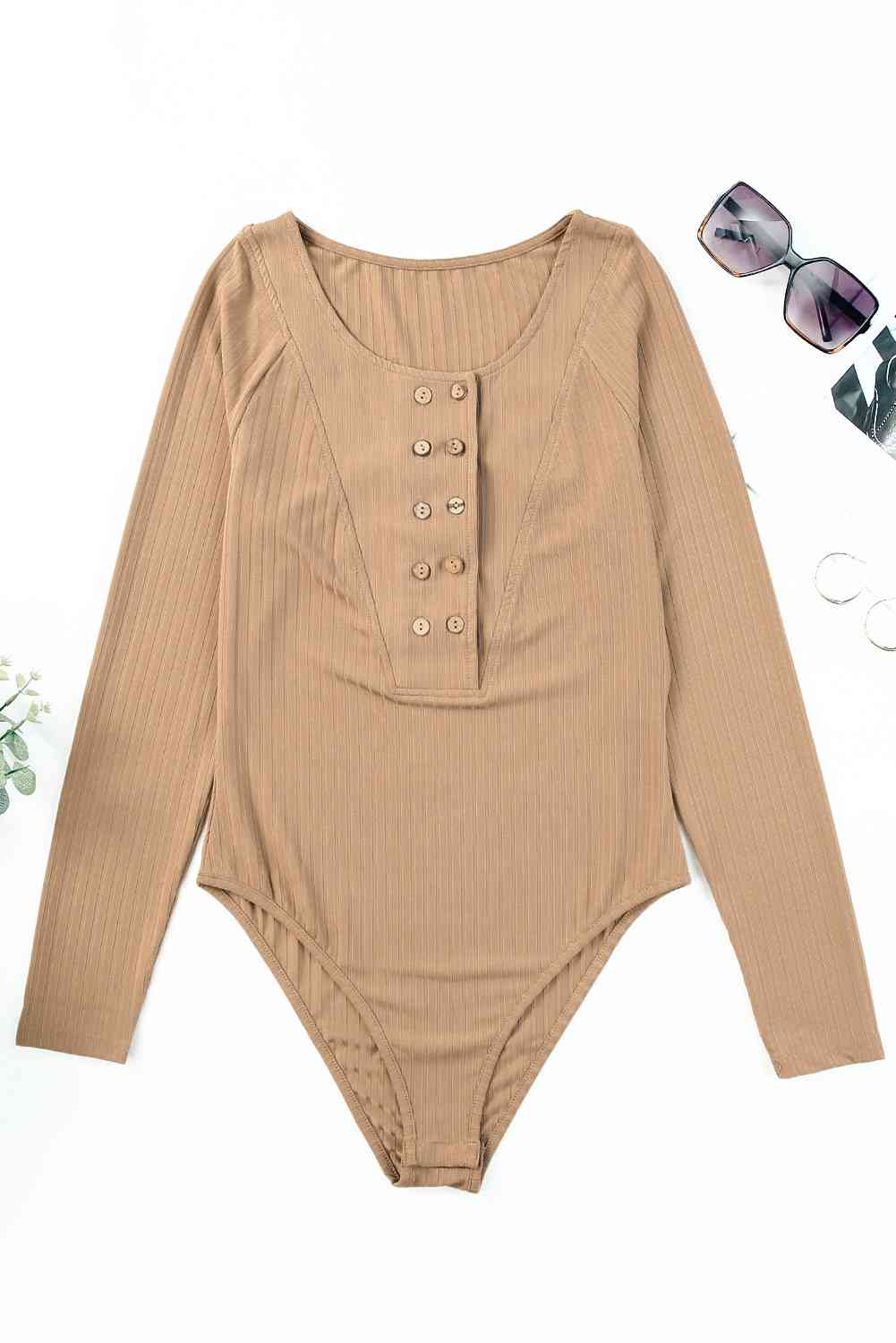 Stilla | Knapperet Langærmet Bodysuit