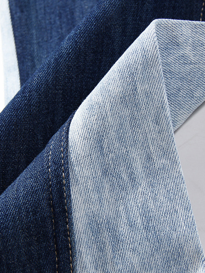 Stilla | Knap-åbning Slids Frayed Hem Jeans