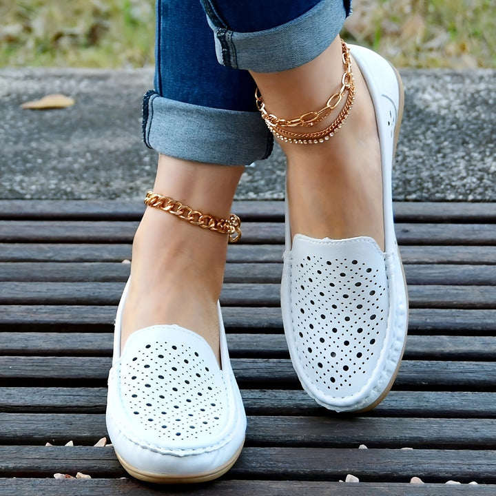 Stilla | Dame Hul Mokkasiner, Åndbare Flade Sko Slip on