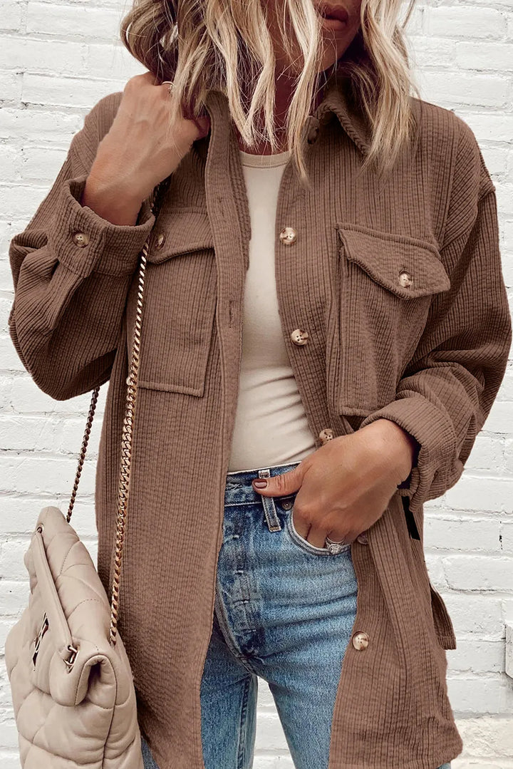 Stilla | Knap-op Dropped Shoulder Shacket