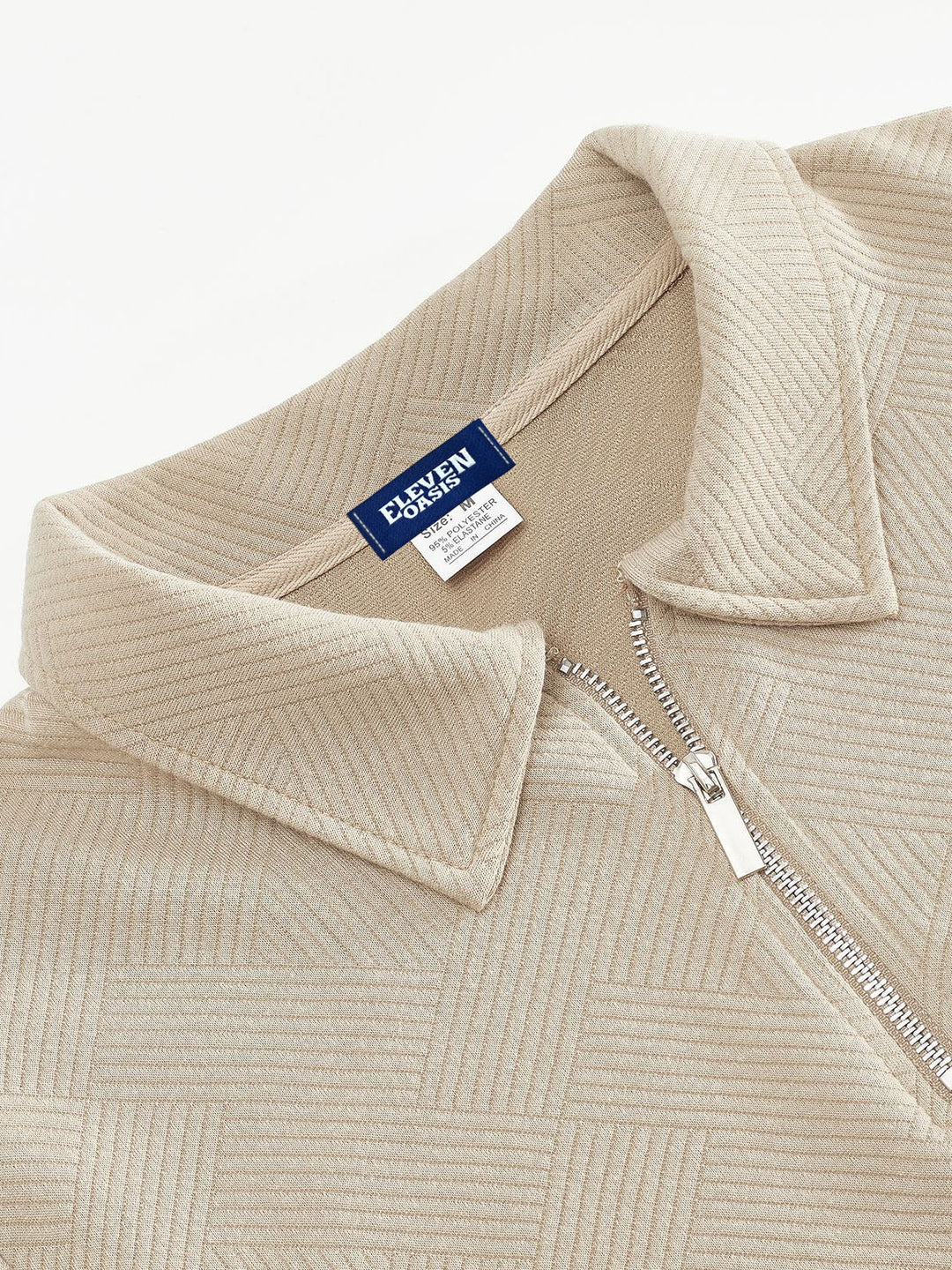 Stilla | Halv-Zip Pullover med Strukturmønster - Smart-Casual Stil til Hverdag og Kontor