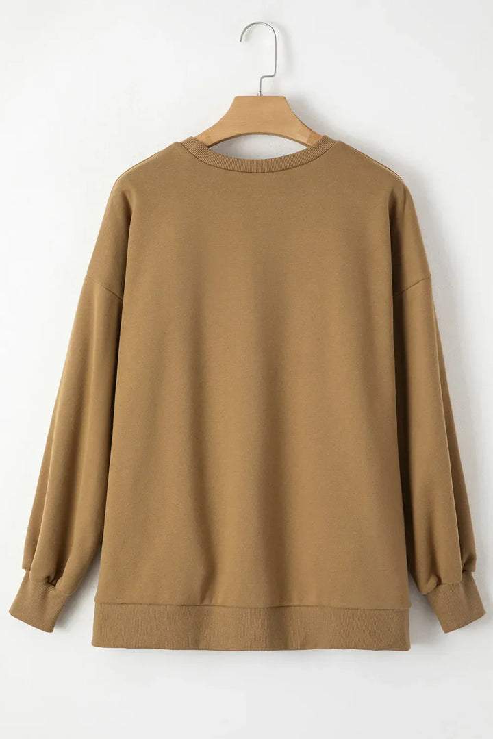 Stilla | Sweatshirt med Rund Halsaussnit og Lange Ærmer