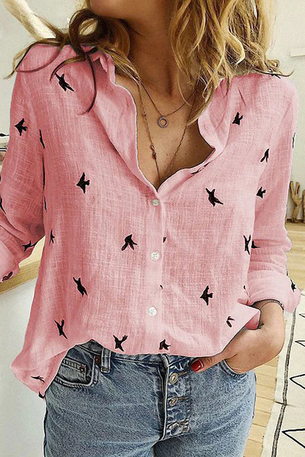 Stilla | Bluse med printmønster