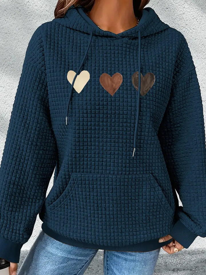 Stilla | Sweatshirt Med Hætte I Hjertet Tryk