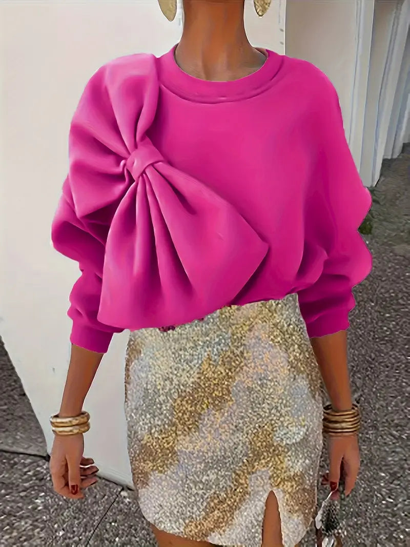 Stilla | Overdimensionerede bomulds sweater med knude