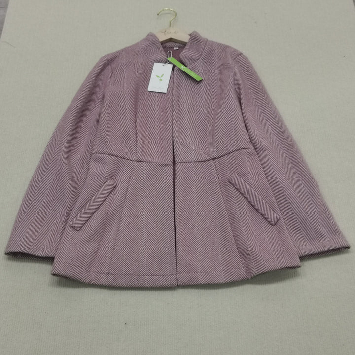 Stilla | Moderne Einfarbige Blazerjacke in Pink Mit Langen Ärmeln