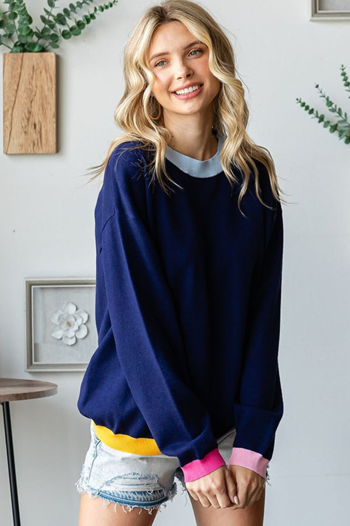 Stilla | Pullover med lange ærmer og ribbet rundhalset udforskning First Love