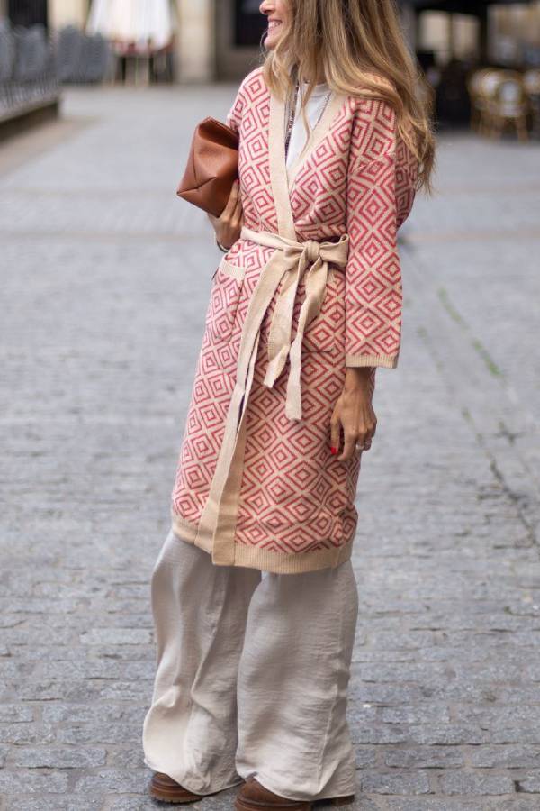 Stilla | Lang Bicolor Kimono Mantel