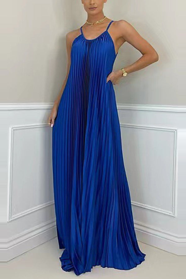 Stilla | Pure Romance A-line Plissé Maxi Kjole