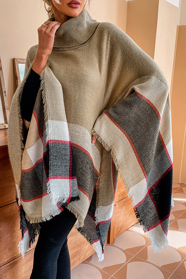 Stilla | Bubbles and Bonfires Farveblok Strik Poncho