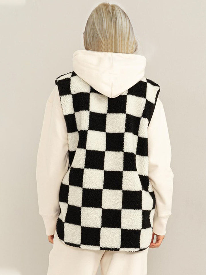 Stilla | Tag Full Size Zip Up Tjekket Veste Kost