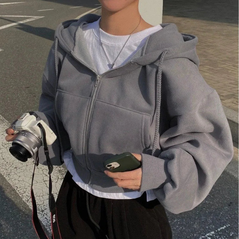 Stilla | Stilfuld Kort Hoodie