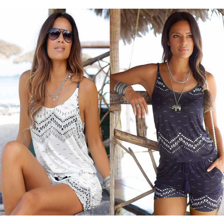 Kvinder Bohemian Stil Tank og Shorts Sæt Stilla
