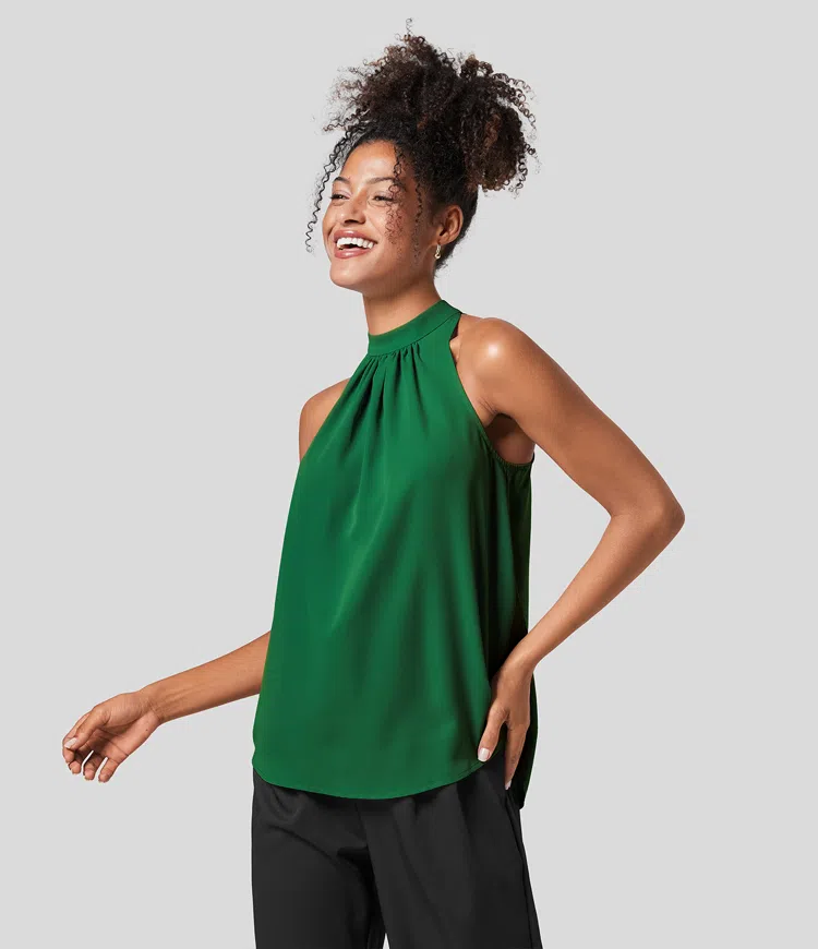 Stilla | Dame Bluse Halterneck Med Ryg