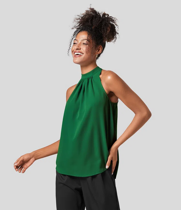 Stilla | Dame Bluse Halterneck Med Ryg