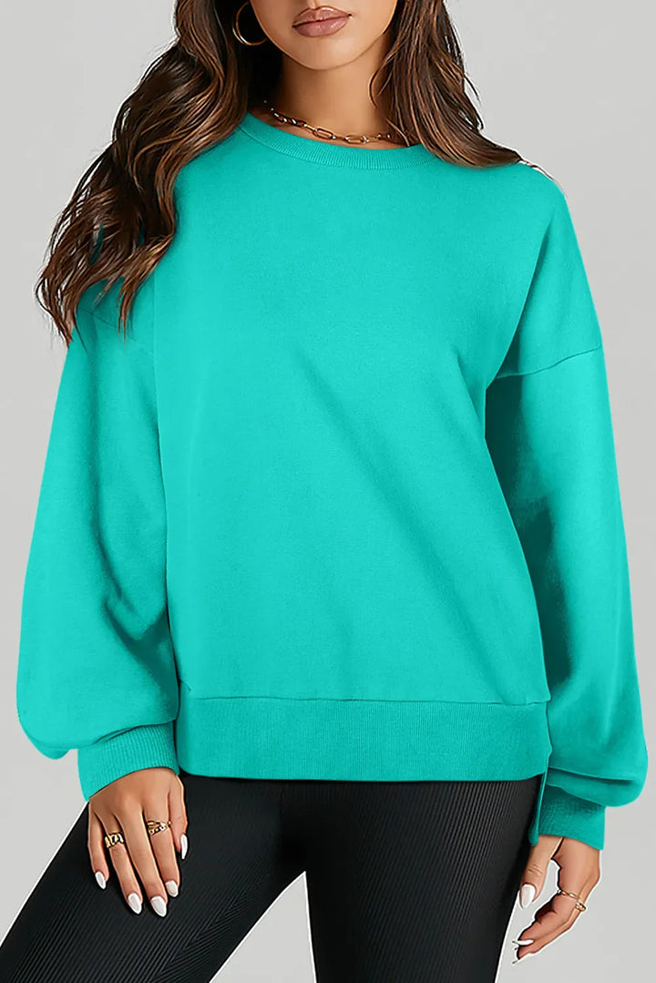 Stilla | Sweatshirt med lange ærmer og rund halsudskæring Oppe og Nede