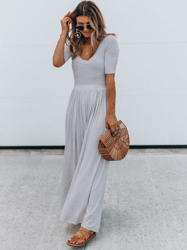 Stilla | Hals Korte Ærmer Jumpsuit