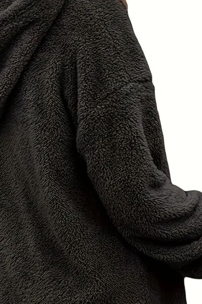 Stilla | Oversize Sweatshirt Med Halv Lynlås Og Faldende Skuldre