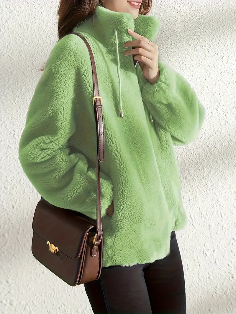 Stilla | Komfortabel Lynlås Sweatshirt Med Snøre
