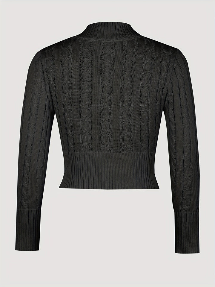 Stilla | Kort sweater og slim med tvistet tryk