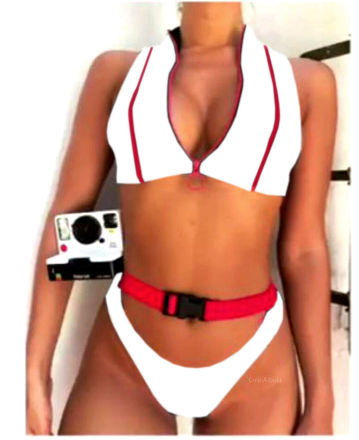 Damer Sporty bikini med innovativ krave og justerbart bælte Stilla