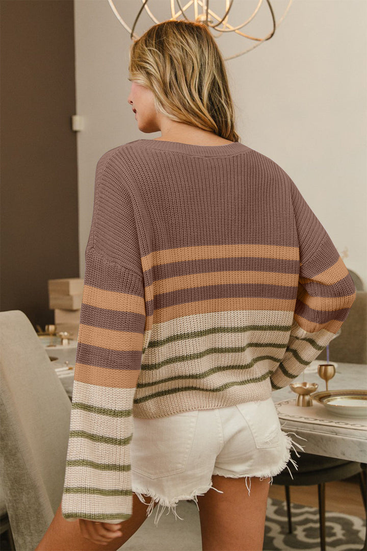 Stilla | Pullover med lange ærmer og blokstriber