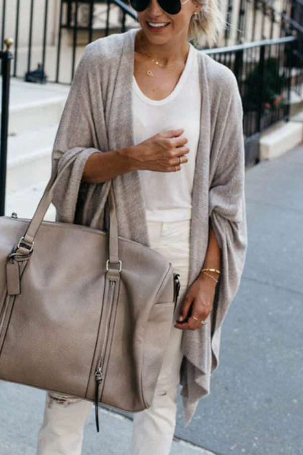 Stilla | Lässig Åben Strikcardigan Til Et Let Look
