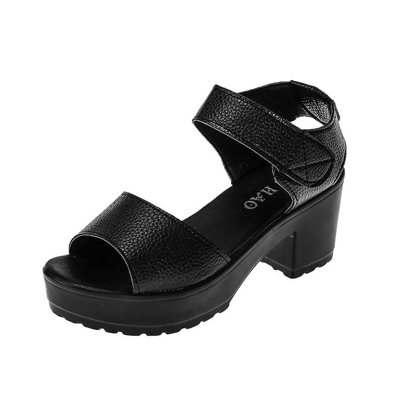 Dame Plateau-sandaler med moderne rem og komfortabelt fodseng Stilla