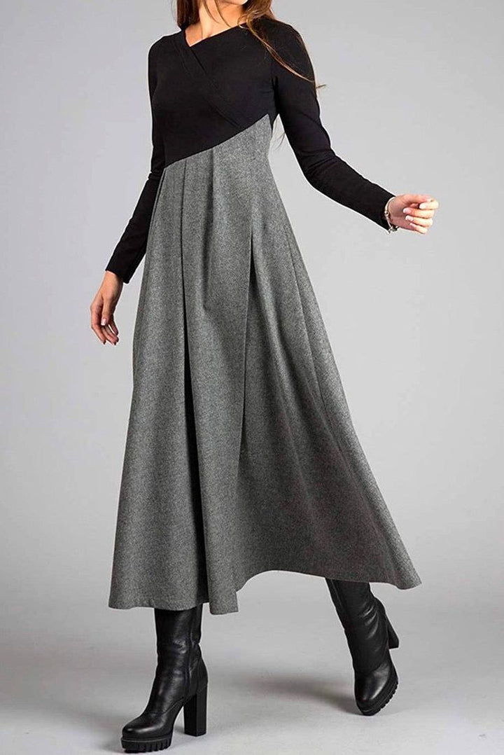 Stilla | Elegant Maxi Kjole Med Lange Ærmer