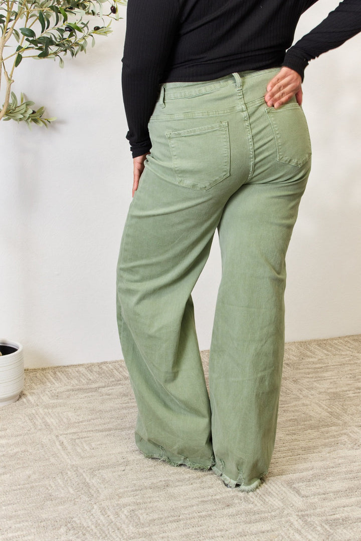 Stilla | Fuldt Størrelse Rå Kant Brede Ben Jeans