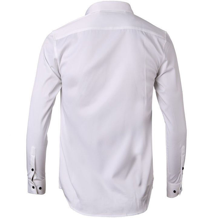 Herrer Smart Casual Langærmet Skjorte med elegant Snit og åndbart Stof Stilla