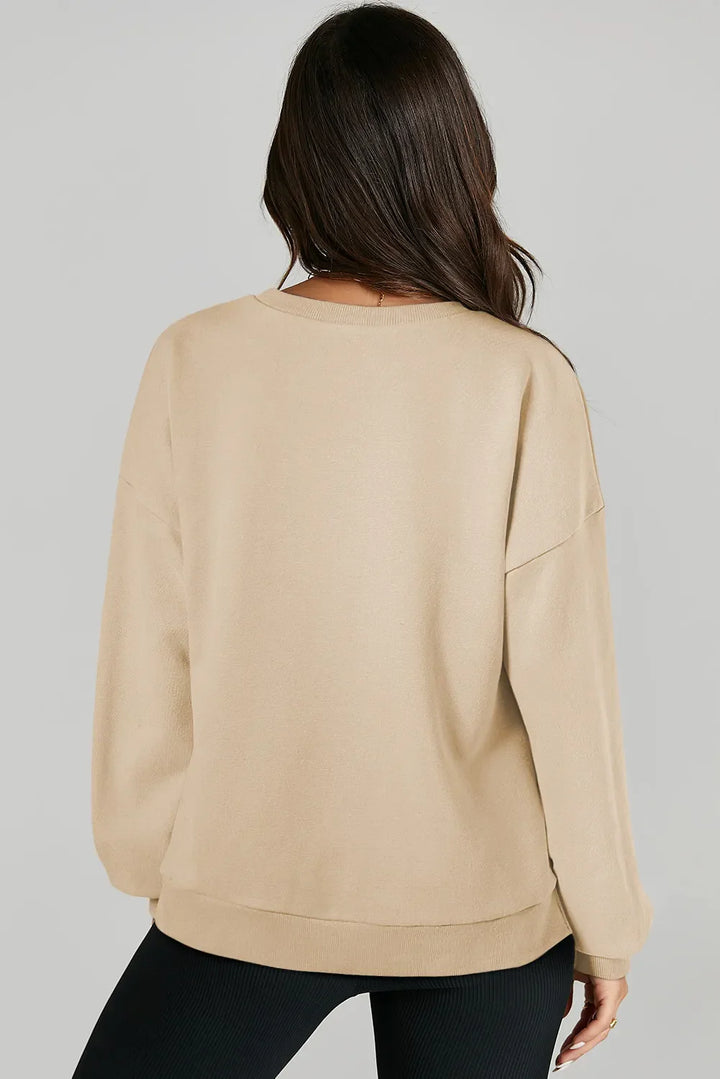 Stilla | Sweatshirt med lange ærmer og rund halsudskæring Oppe og Nede