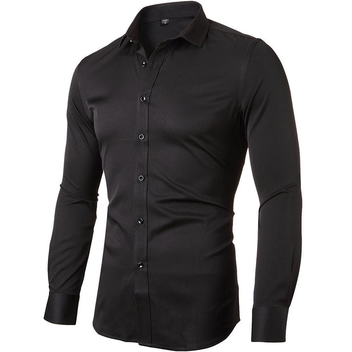 Herrer Smart Casual Langærmet Skjorte med elegant Snit og åndbart Stof Stilla