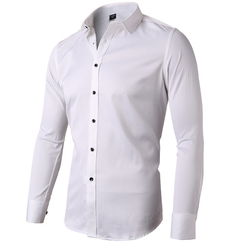 Herrer Smart Casual Langærmet Skjorte med elegant Snit og åndbart Stof Stilla