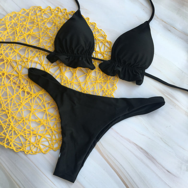 Dame Chic Triangel-Bikini med legende ruffles detaljer Skovae