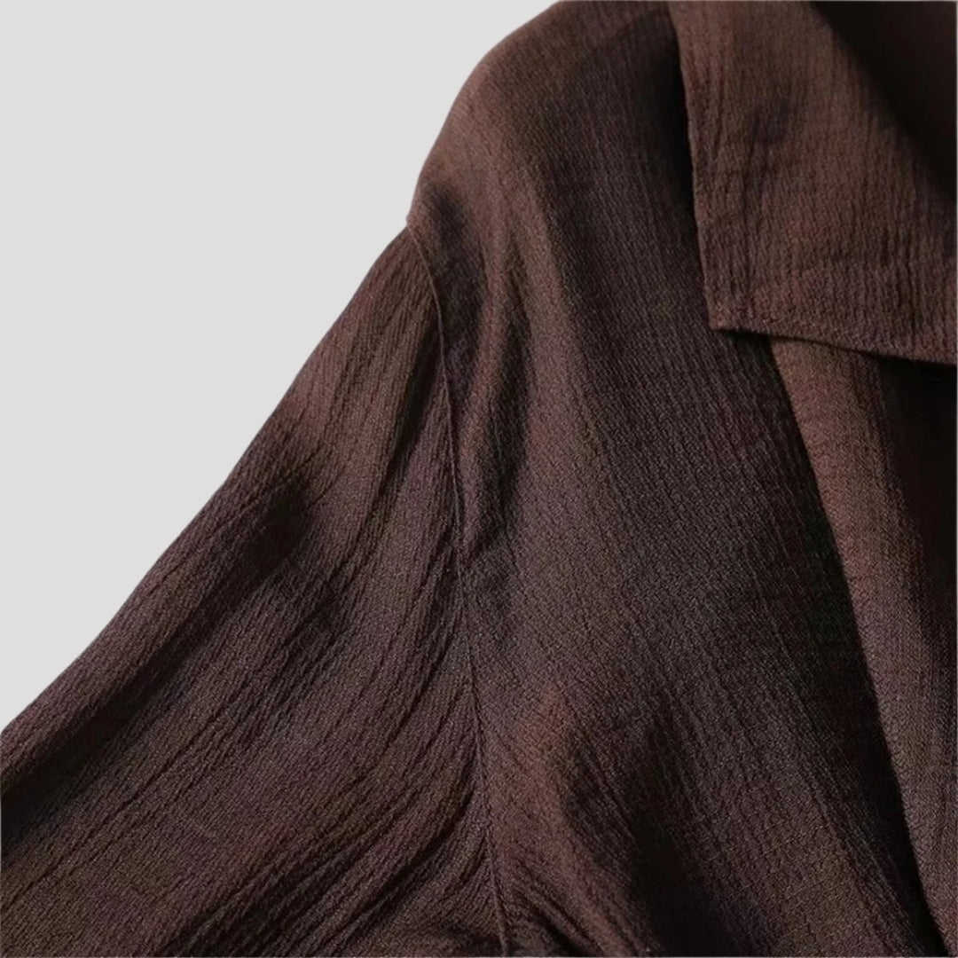 Stilla | Rynket Front Langærmet Bluse