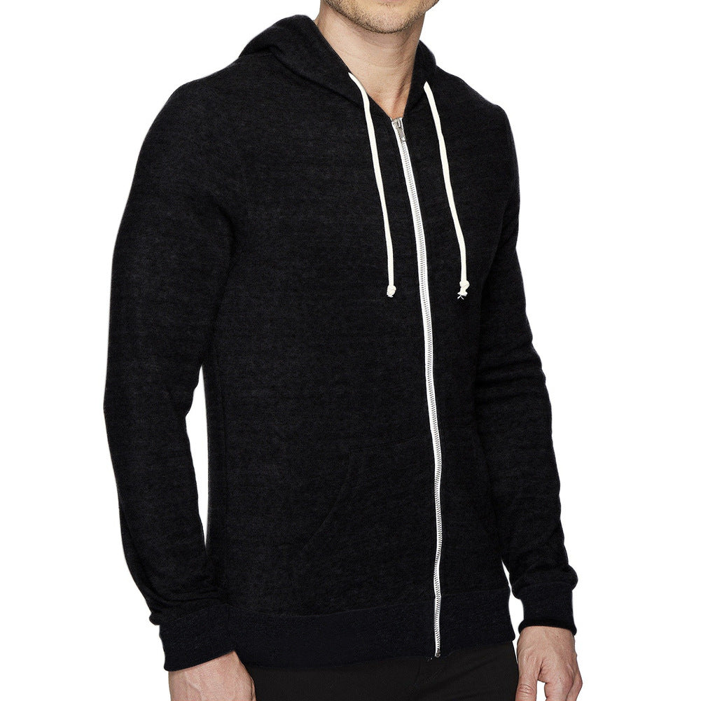 Herre Funktions-Hoodie med gennemgående lynlås og praktiske lommer Stilla