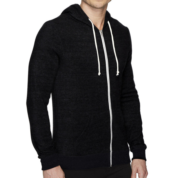 Herre Funktions-Hoodie med gennemgående lynlås og praktiske lommer Stilla