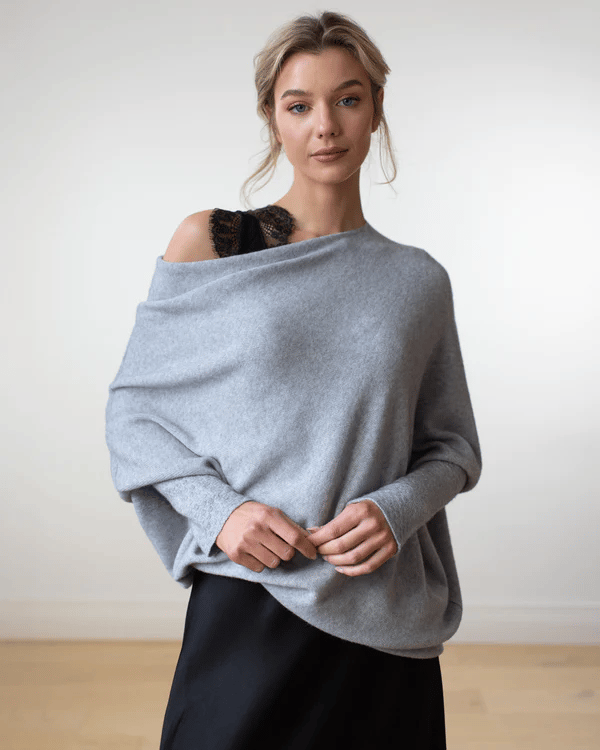 Stilla | Elegant Damepullover Med Skulderfri Ærmer