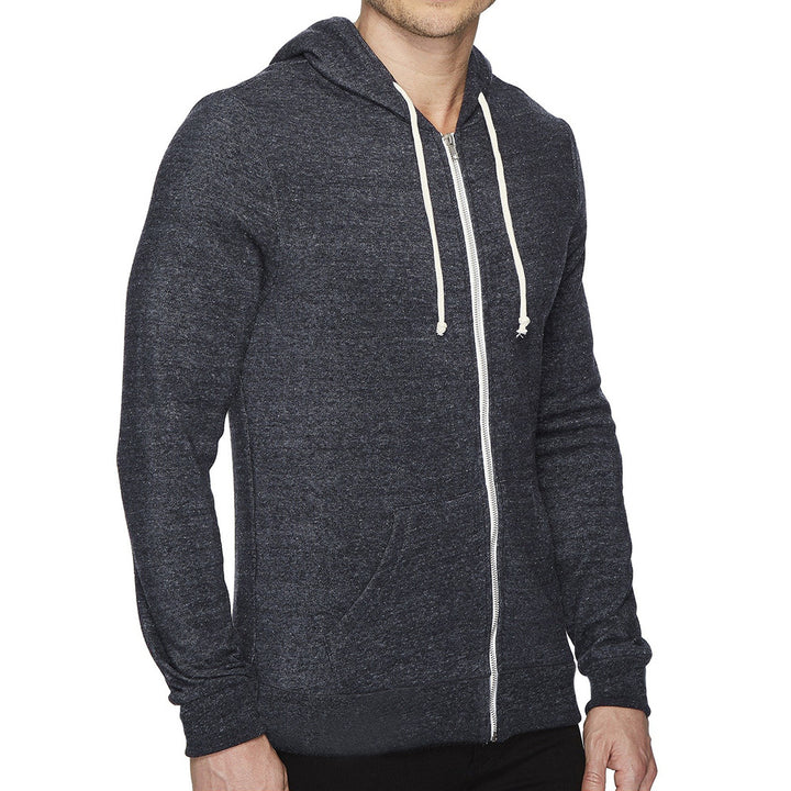 Herre Funktions-Hoodie med gennemgående lynlås og praktiske lommer Stilla
