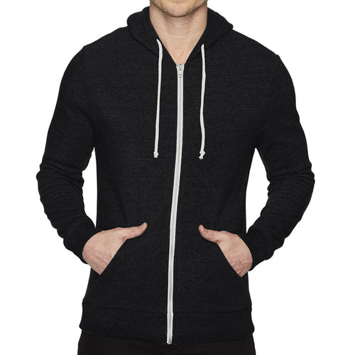 Herre Funktions-Hoodie med gennemgående lynlås og praktiske lommer Stilla