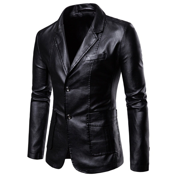 Herrer Skræddersyet Ultra-Blød Kunstlæder Blazer Stilla